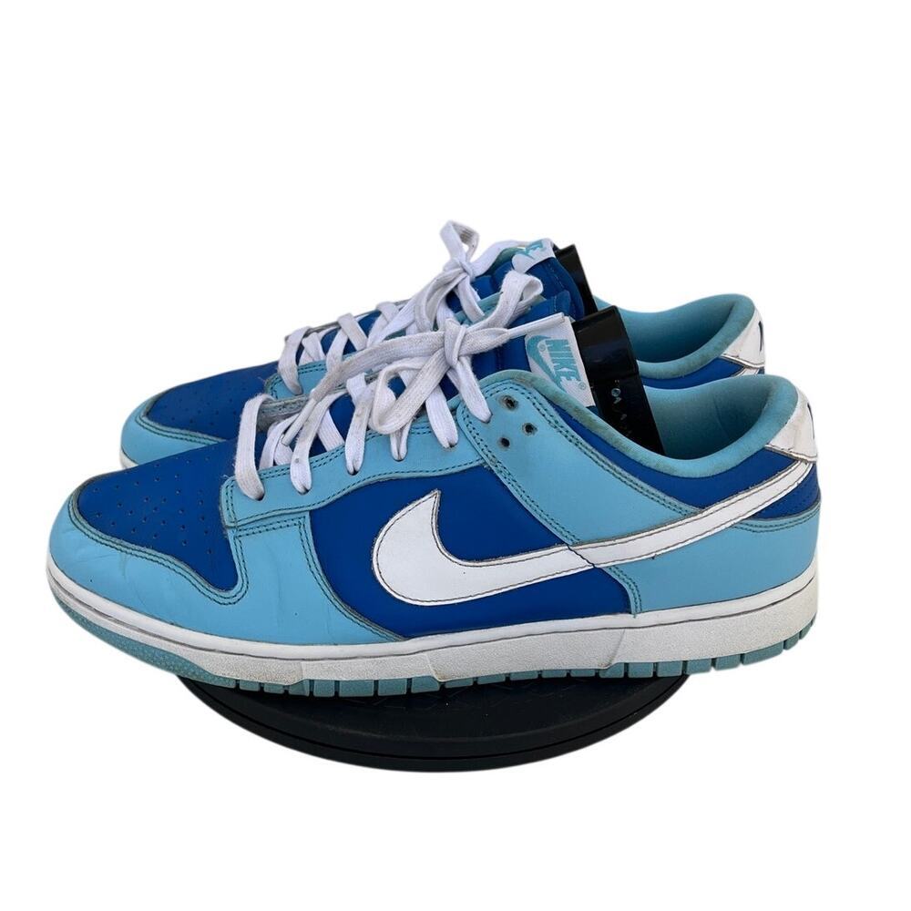 Mens Nike Dunk Low Retro QS DM0121-400 Leather Athletic Sneaker SZ 11.5 Blue - Picture 6 of 6